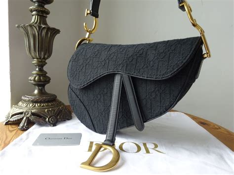 dior jacquard trimmed saddle bag|Saddle Bag Black Grained Calfskin .